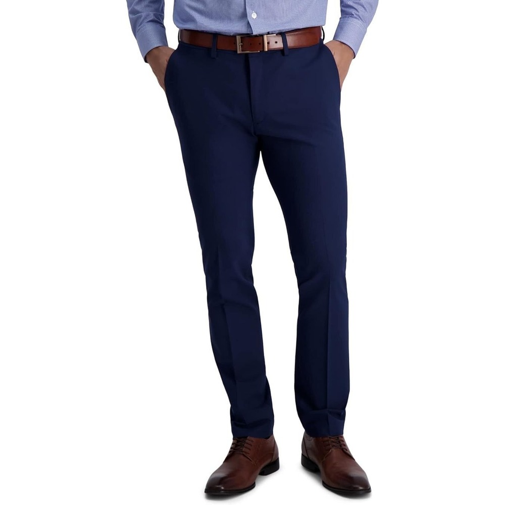 Kenneth Cole Reaction Men's Skinny Fit Stretch Dress Pants -‎ Blue - 34Wx30L
